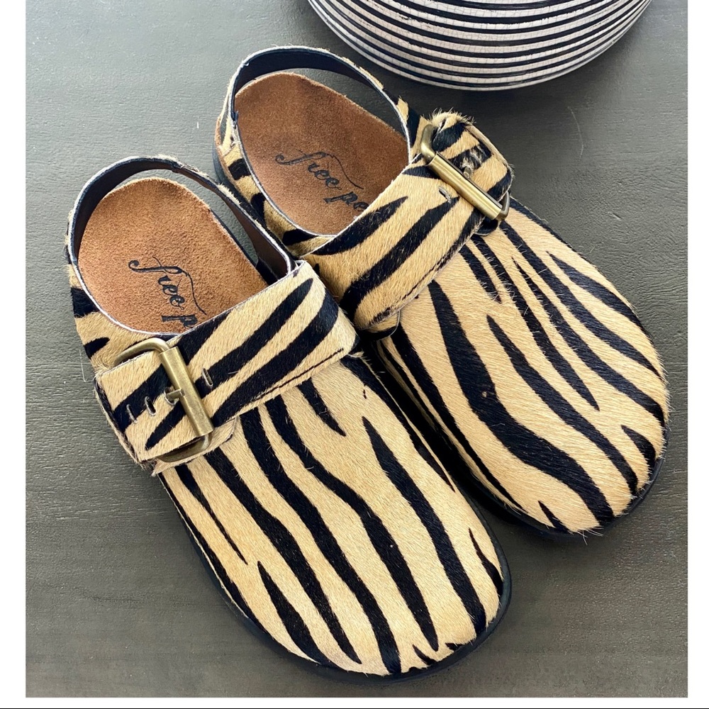 Calf Hair Slingback Clog Mule Shoe